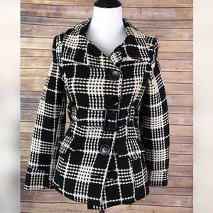 Black and White pea coat